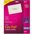 Avery Avery® Easy Peel Inkjet Mailing Labels, 1-1/3 x 4, Clear, 350/Pack 8662